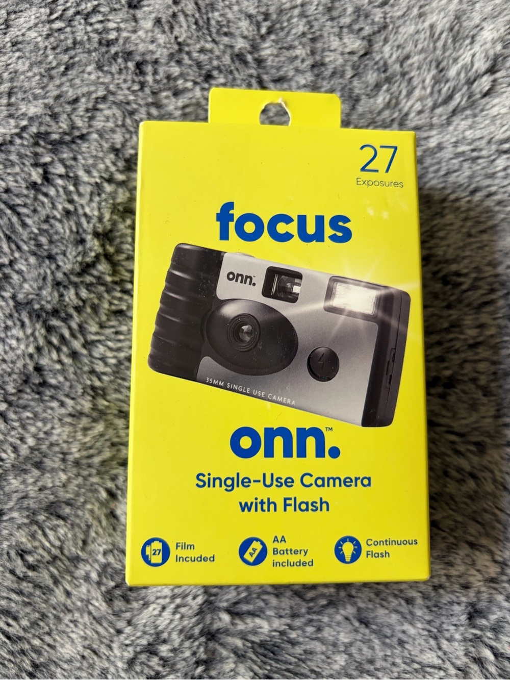 Onn. Focus Single-Use Film Camera in Yellow